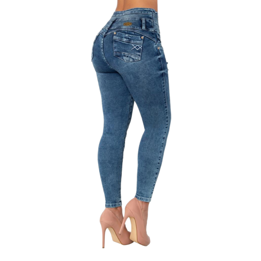 JEANS LEVANTACOLA AZUL DESGASTADO TK463
