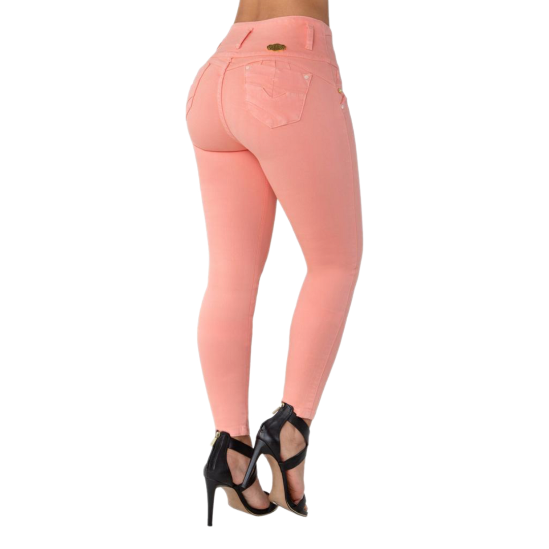 BUTT LIFTING JEANS PEACH PINK TK461