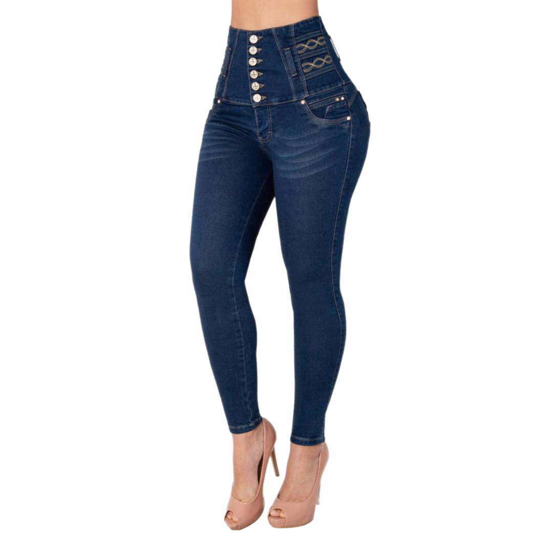 BUTT LIFTING JEANS DARK BLUE TK459