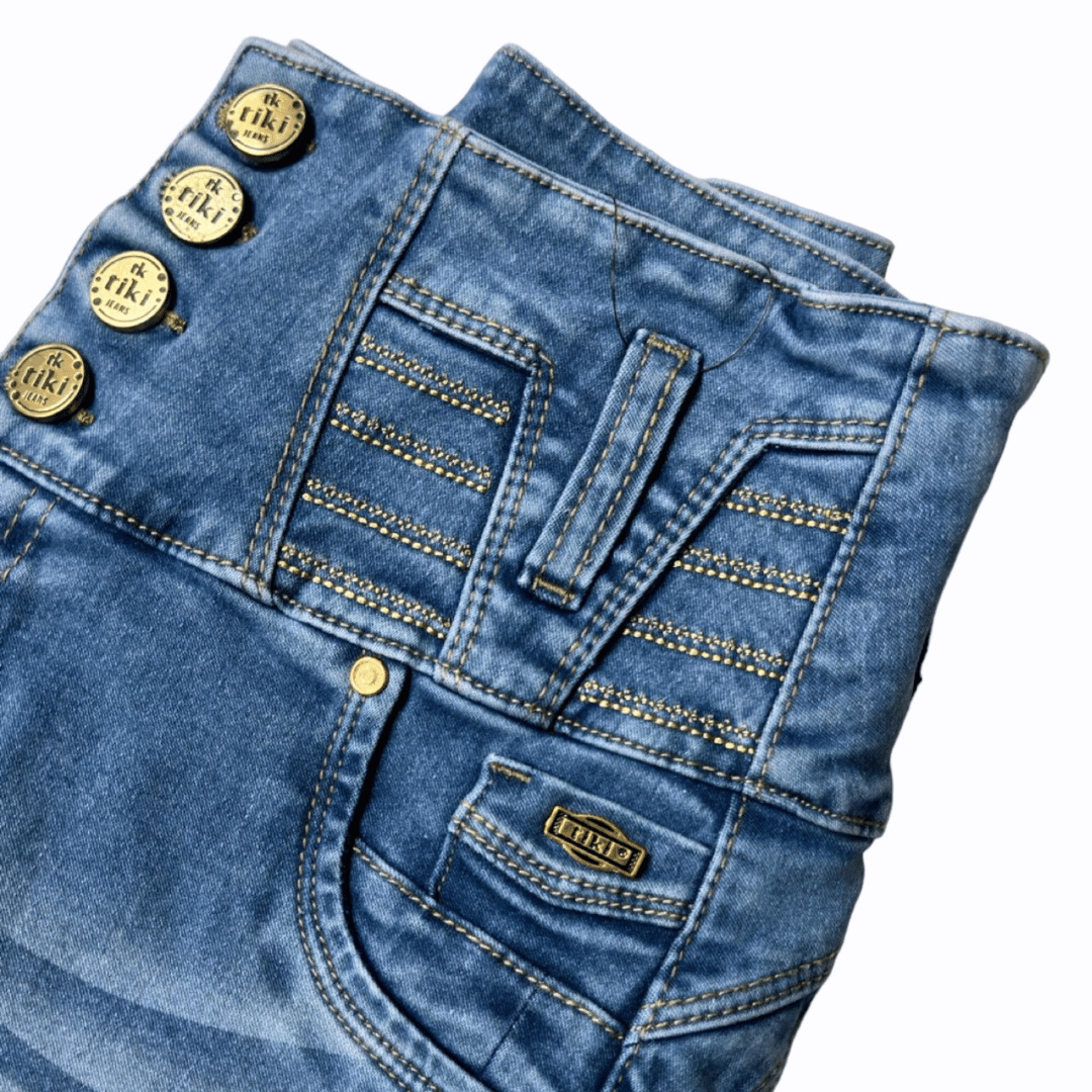 BUTT LIFTING JEANS DISTRESSED LIGHT BLUE TK457