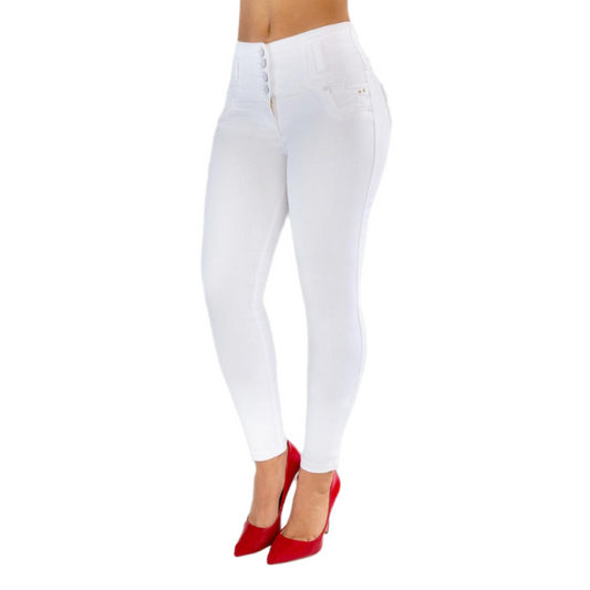 BUTT LIFTING JEANS WHITE TK454