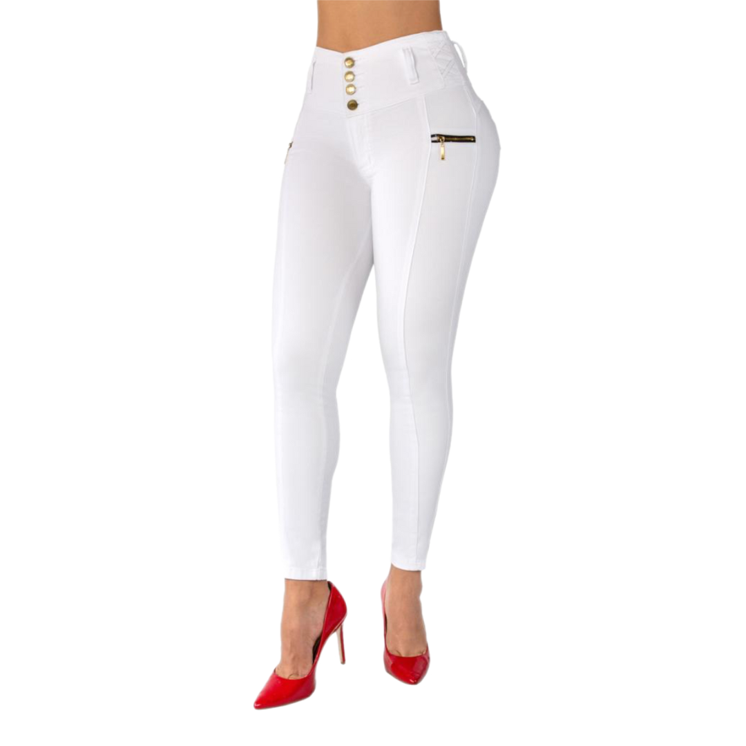 BUTT LIFTING JEANS WHITE TK486