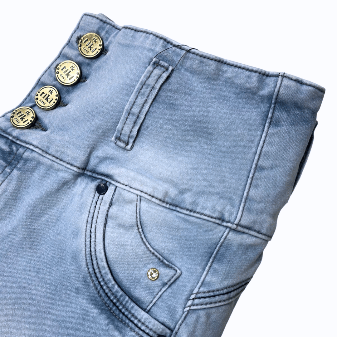 BUTT LIFTING JEANS DISTRESSED LIGH BLUE TK408
