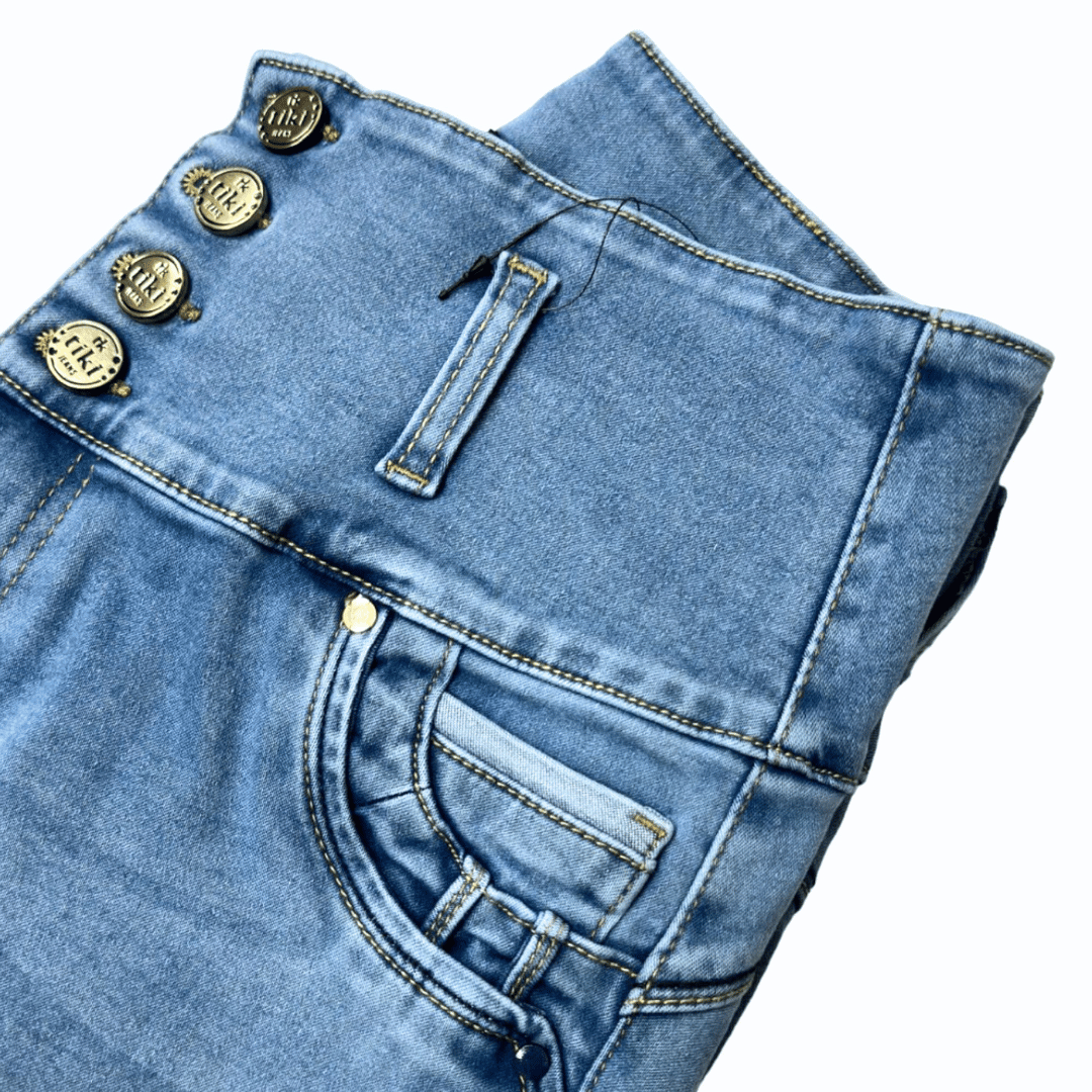 BUTT LIFTING JEANS DISTRESSED LIGHT BLUE TK406