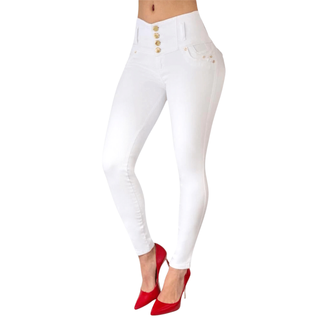 BUTT LIFTING JEANS WHITE TK364