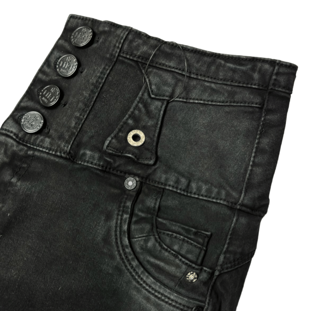 BUTT LIFTING JEANS DISTRESSED DARK GRAY TK483