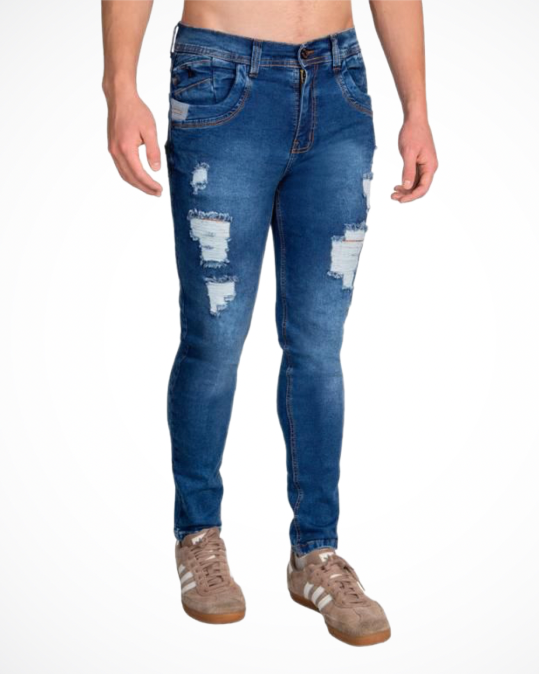 MEN’S JEANS DISTRESSED BLUE TK033