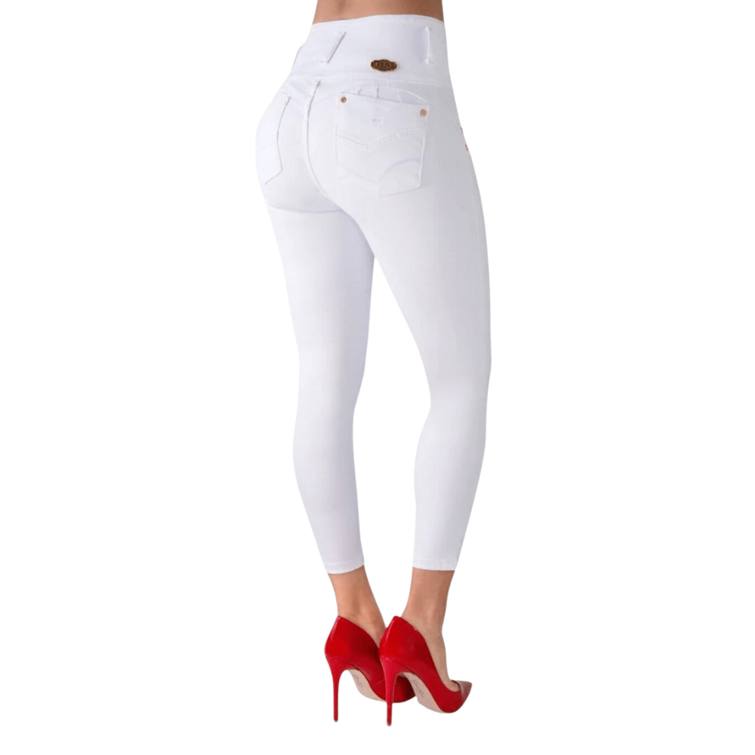 BUTT LIFTING JEANS WHITE TK349