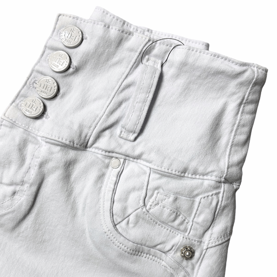 BUTT LIFTING JEANS WHITE TK476