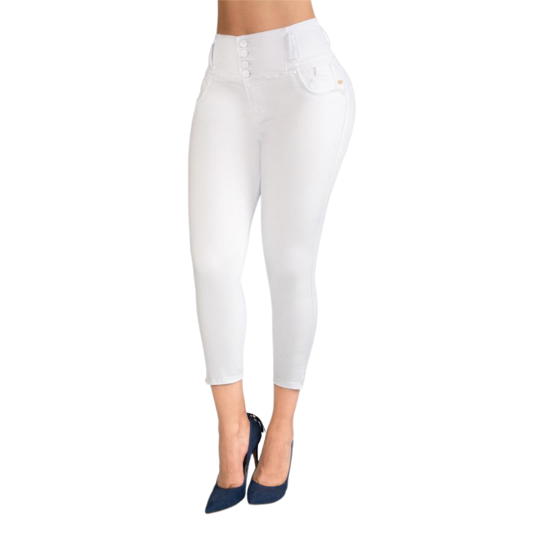 BUTT LIFTING JEANS WHITE TK476
