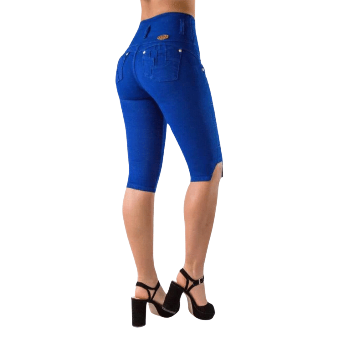 BUTT LIFTING CAPRI JEANS ROYAL BLUE TK254