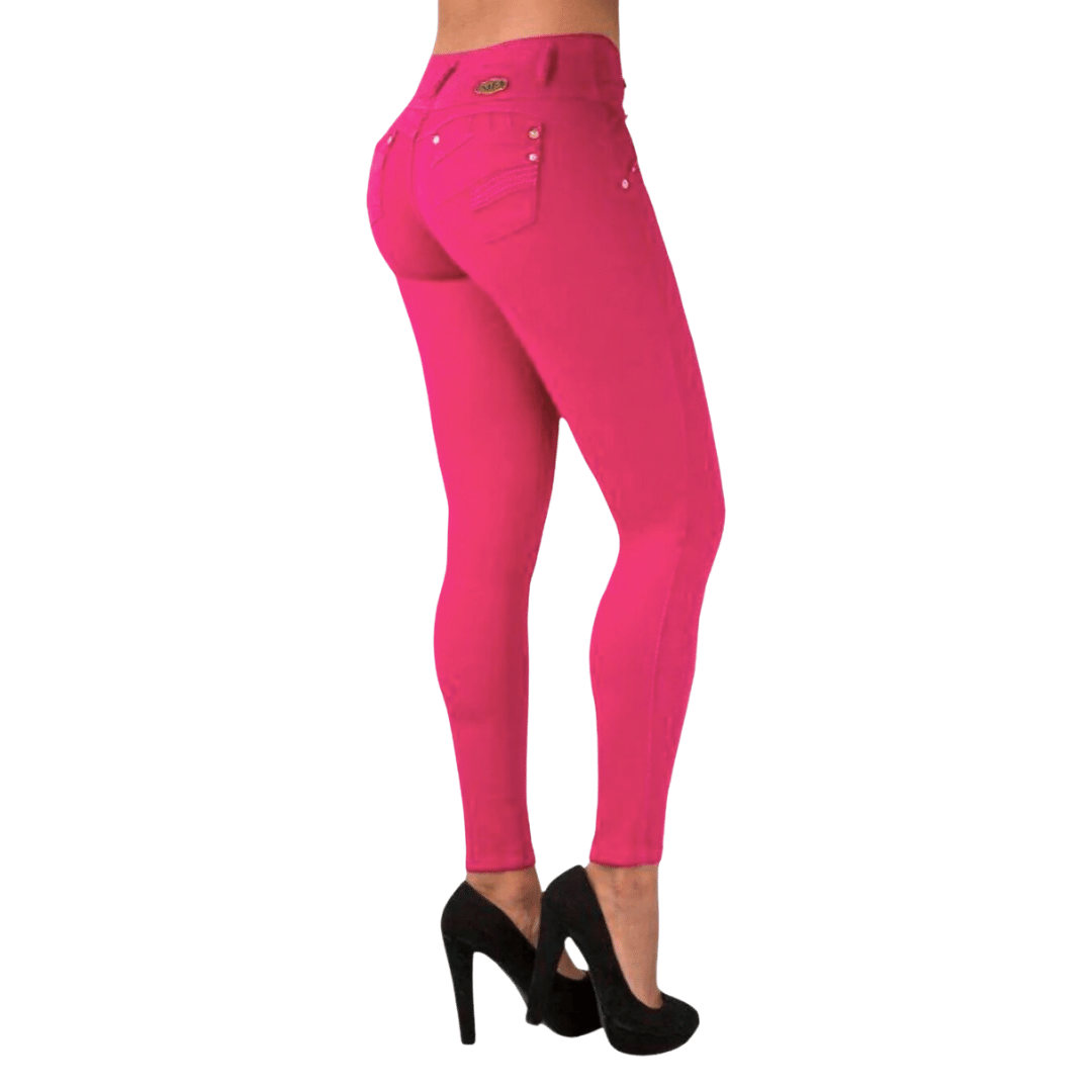 BUTT LIFTING JEANS PINK TK192
