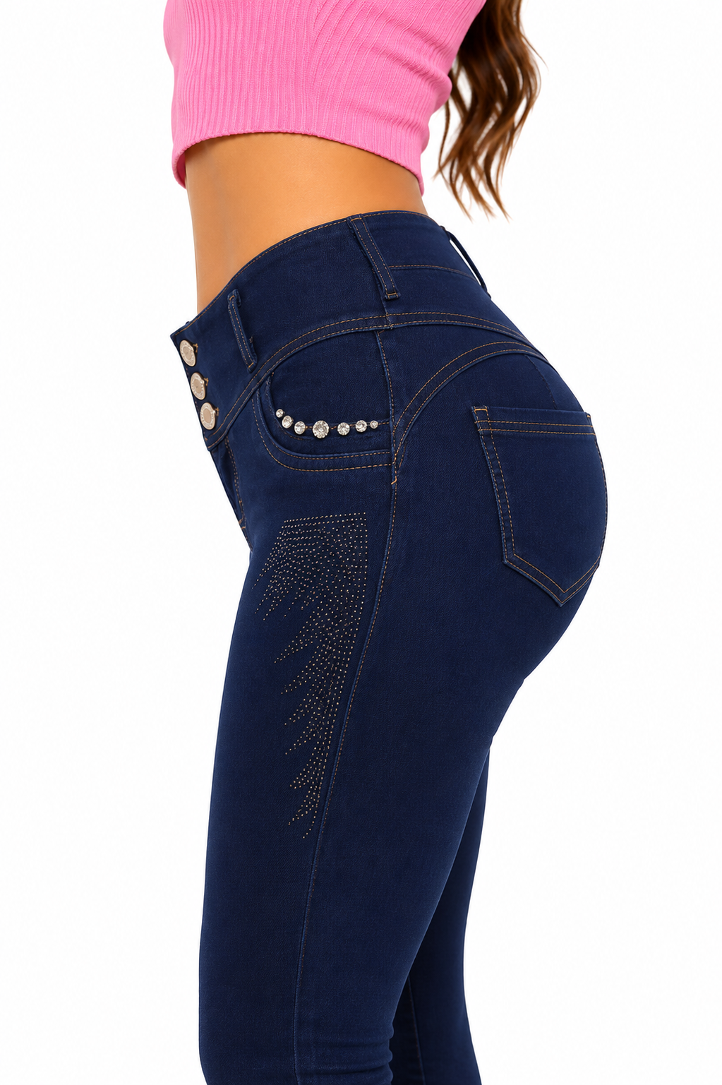 High-Waisted Push-Up - CLARA DARK BLUE