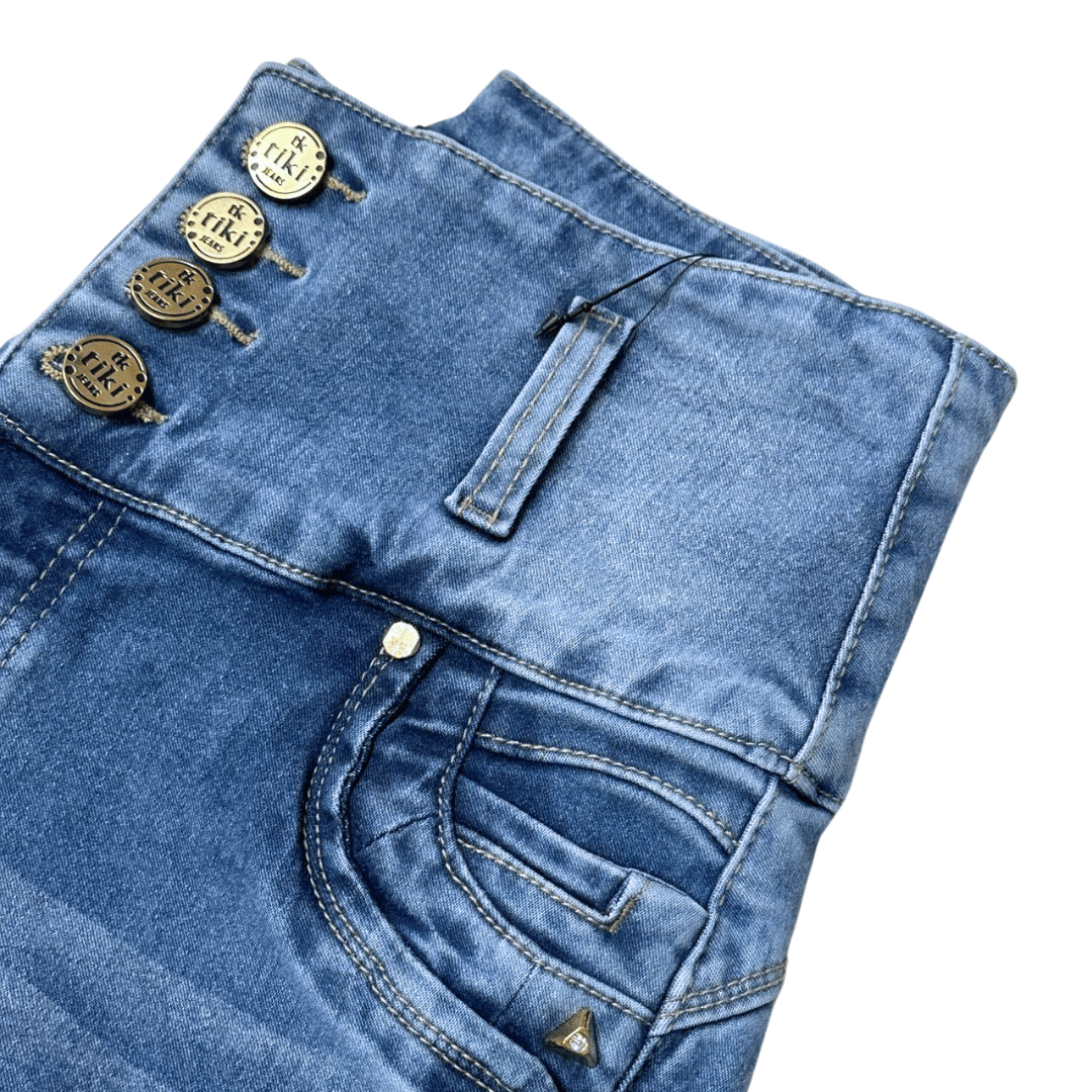 BUTT LIFTING JEANS DISTRESSED LIGHT BLUE TK435