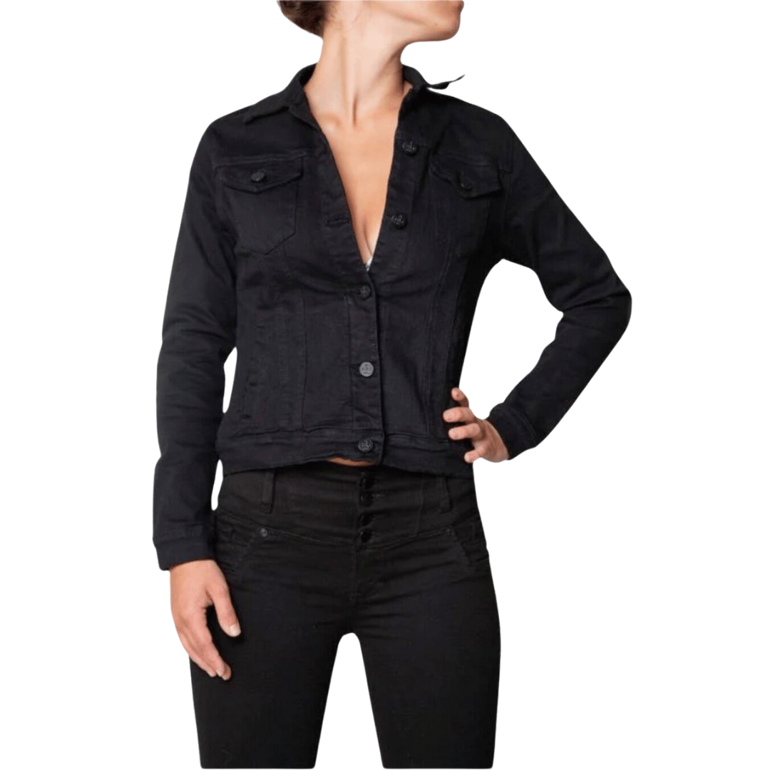 DENIM JACKET BLACK TK002