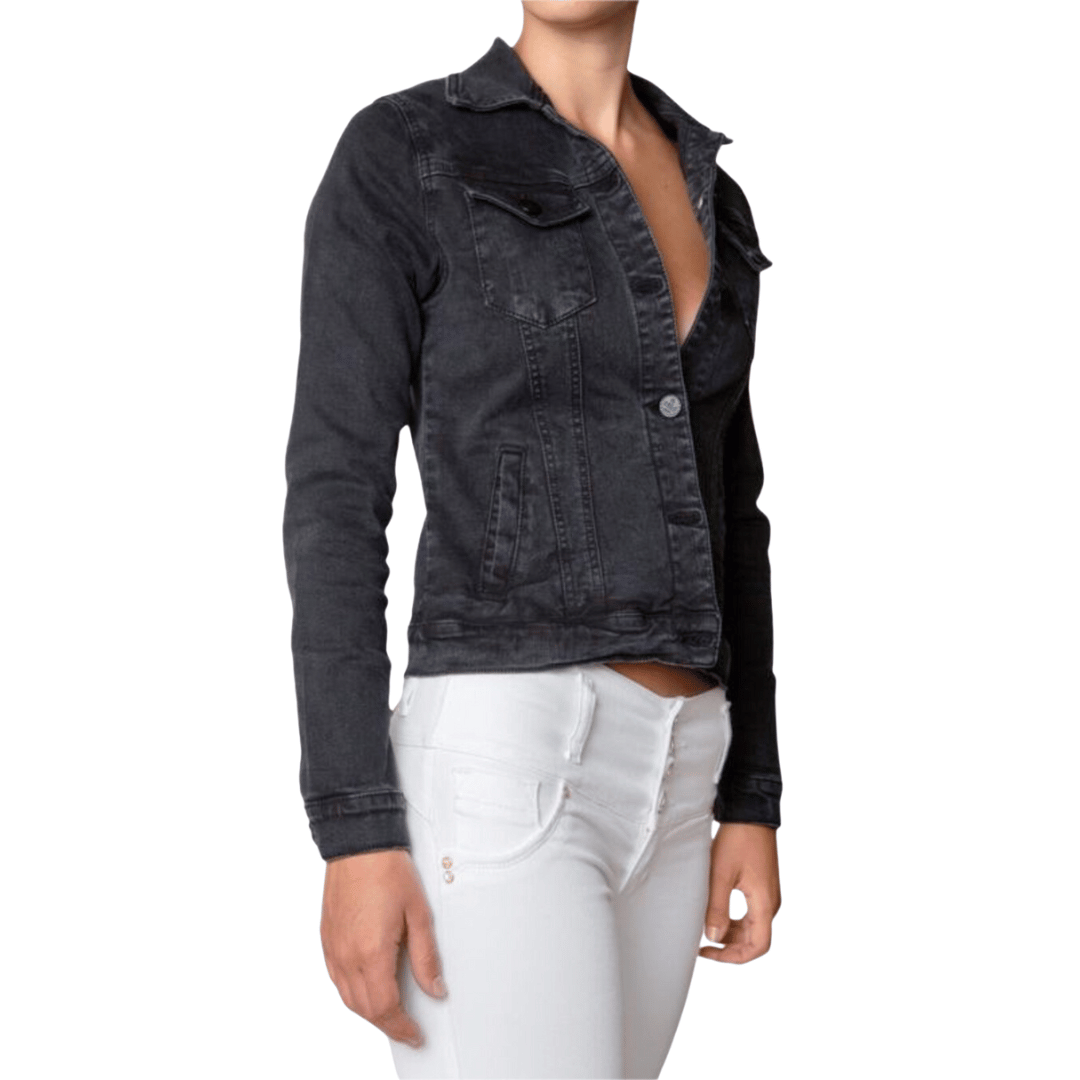 DENIM JACKET CHARCOAL BLACK TK001