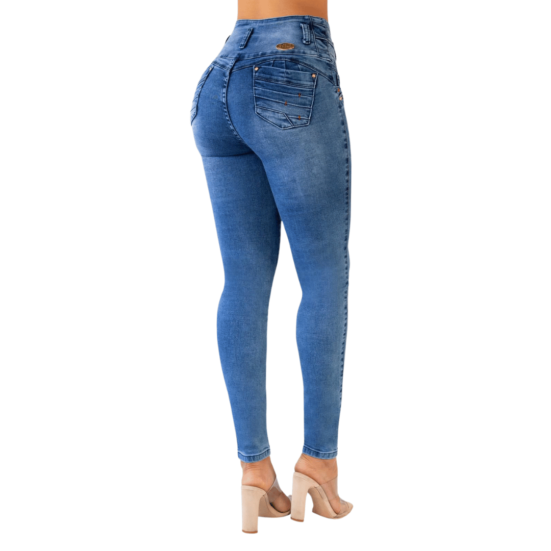 BUTT LIFTING JEANS DISTRESSED BLUE TK501