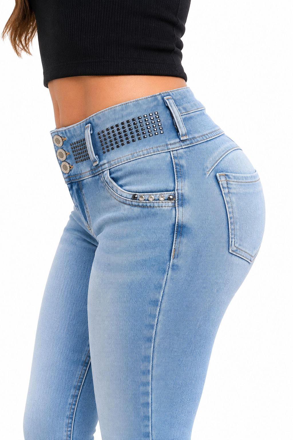 High-Waisted Push-Up - MARY LIGH BLUE
