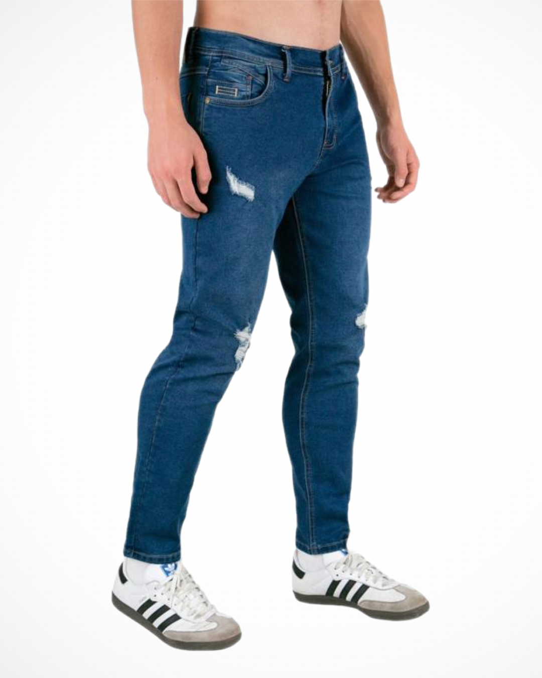MEN’S JEANS DISTRESSED DARK BLUE TK030