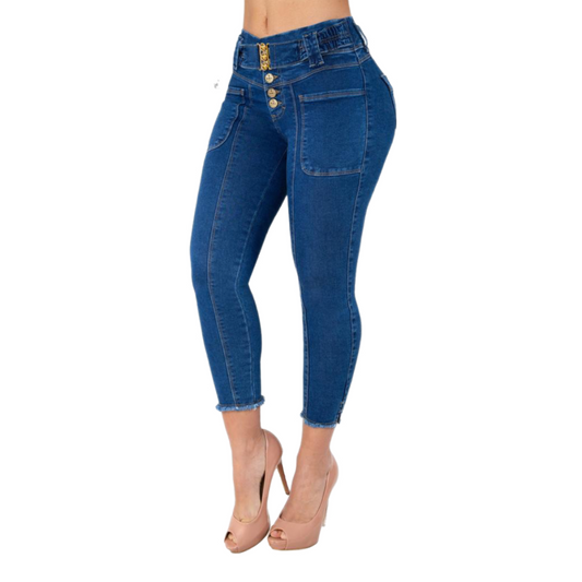 BUTT LIFTING JEANS DEEP BLUE TK464