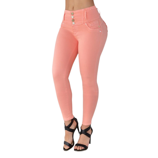 BUTT LIFTING JEANS PEACH PINK TK461