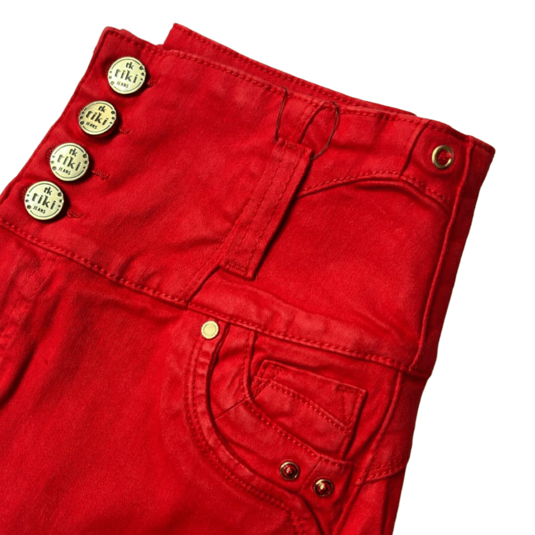JEANS LEVANTACOLA ROJO TK458