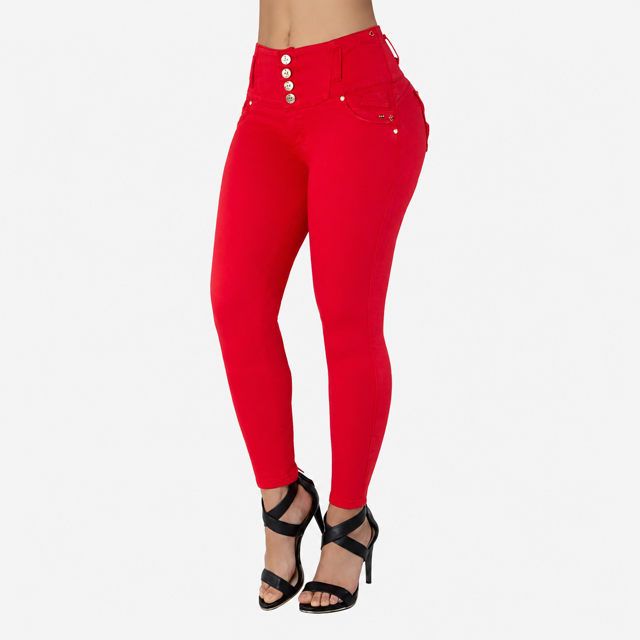 JEANS LEVANTACOLA ROJO TK458