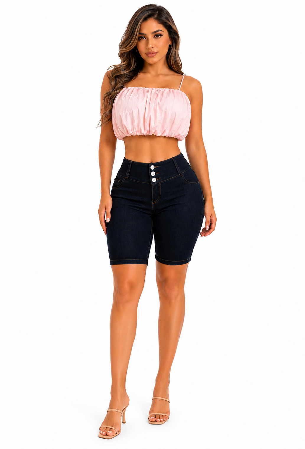 Stretch Denim Lift Set - SARA DARK BLUE