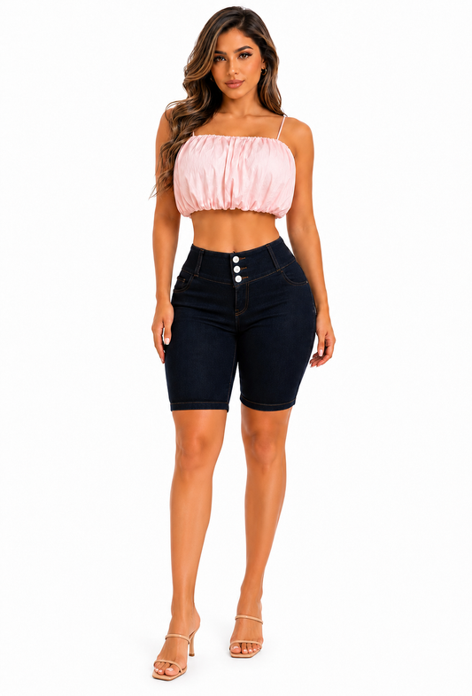 Stretch Denim Lift Set - SARA DARK BLUE