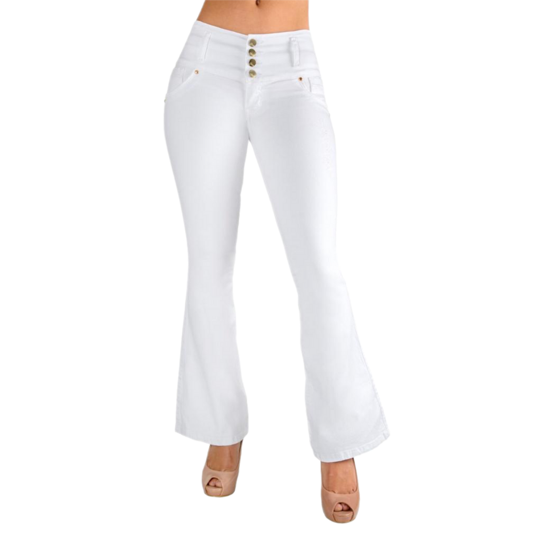 BUTT LIFTING JEANS FLARE WHITE TK438