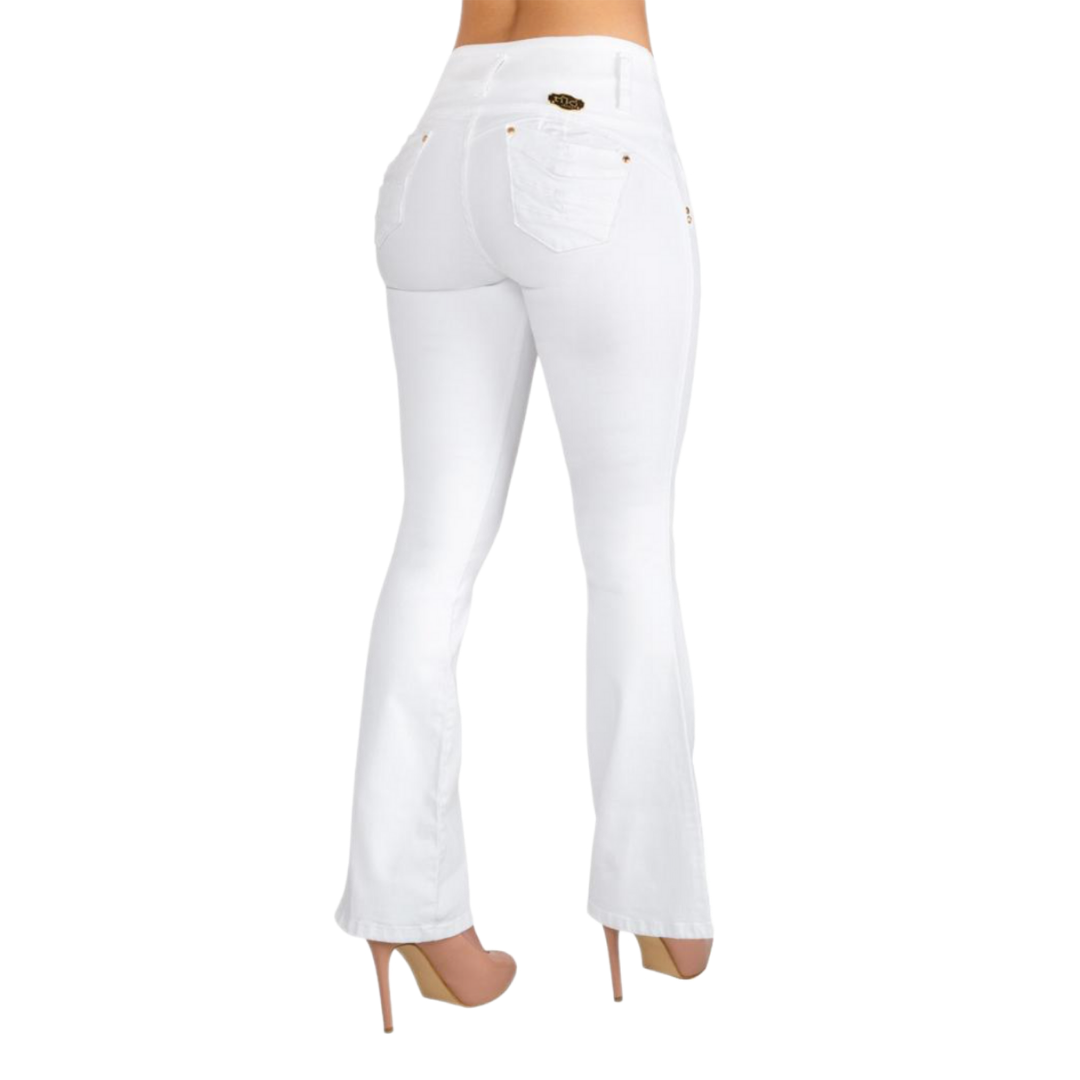 BUTT LIFTING JEANS FLARE WHITE TK438