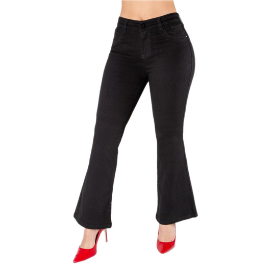 BUTT LIFTING JEANS FLARE BLACK TK430