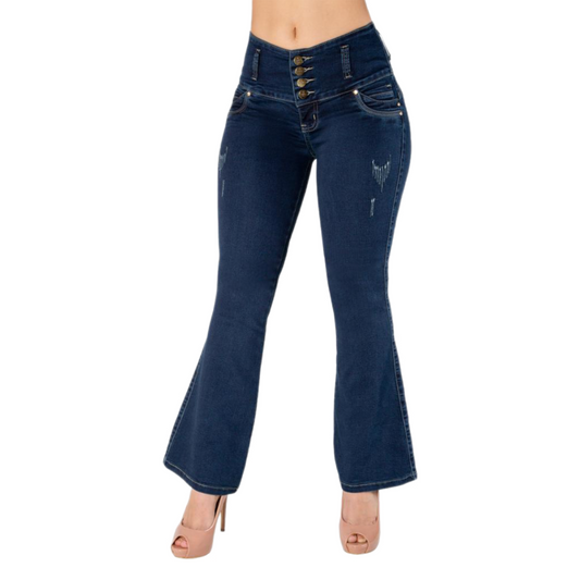 BUTT LIFTING JEANS FLARE MIDNIGHT BLUE TK421