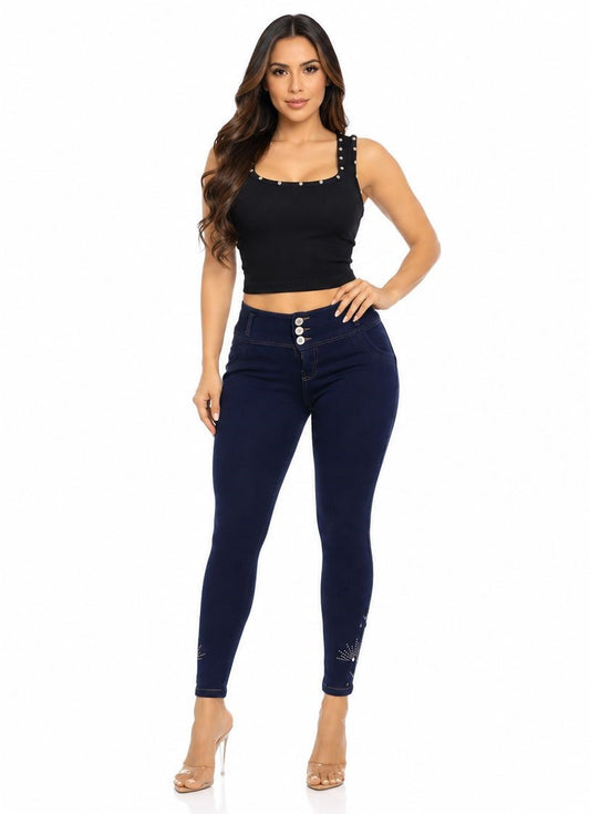 High-Waisted Push-Up - GRACE DARK BLUE