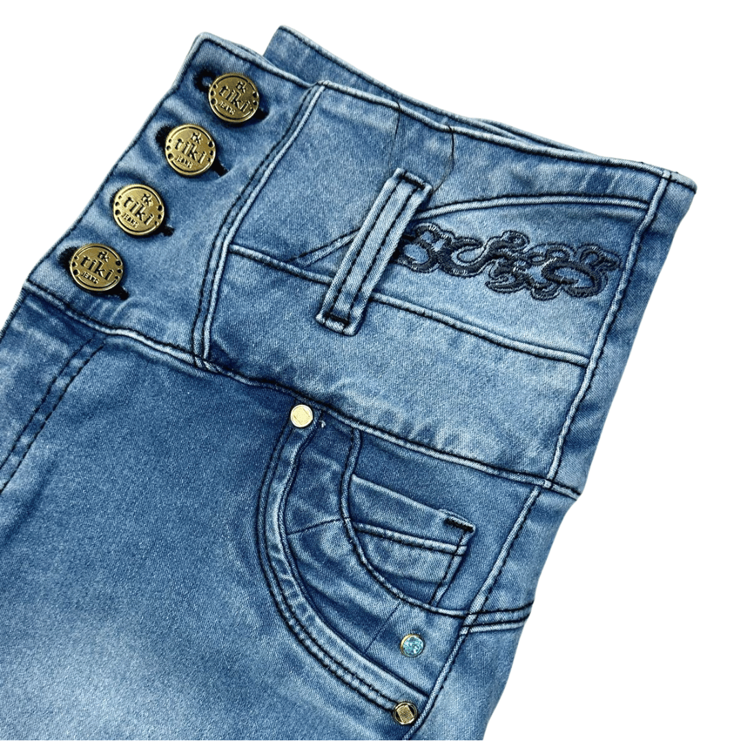 BUTT LIFTING JEANS DISTRESSED LIGHT BLUE TK450