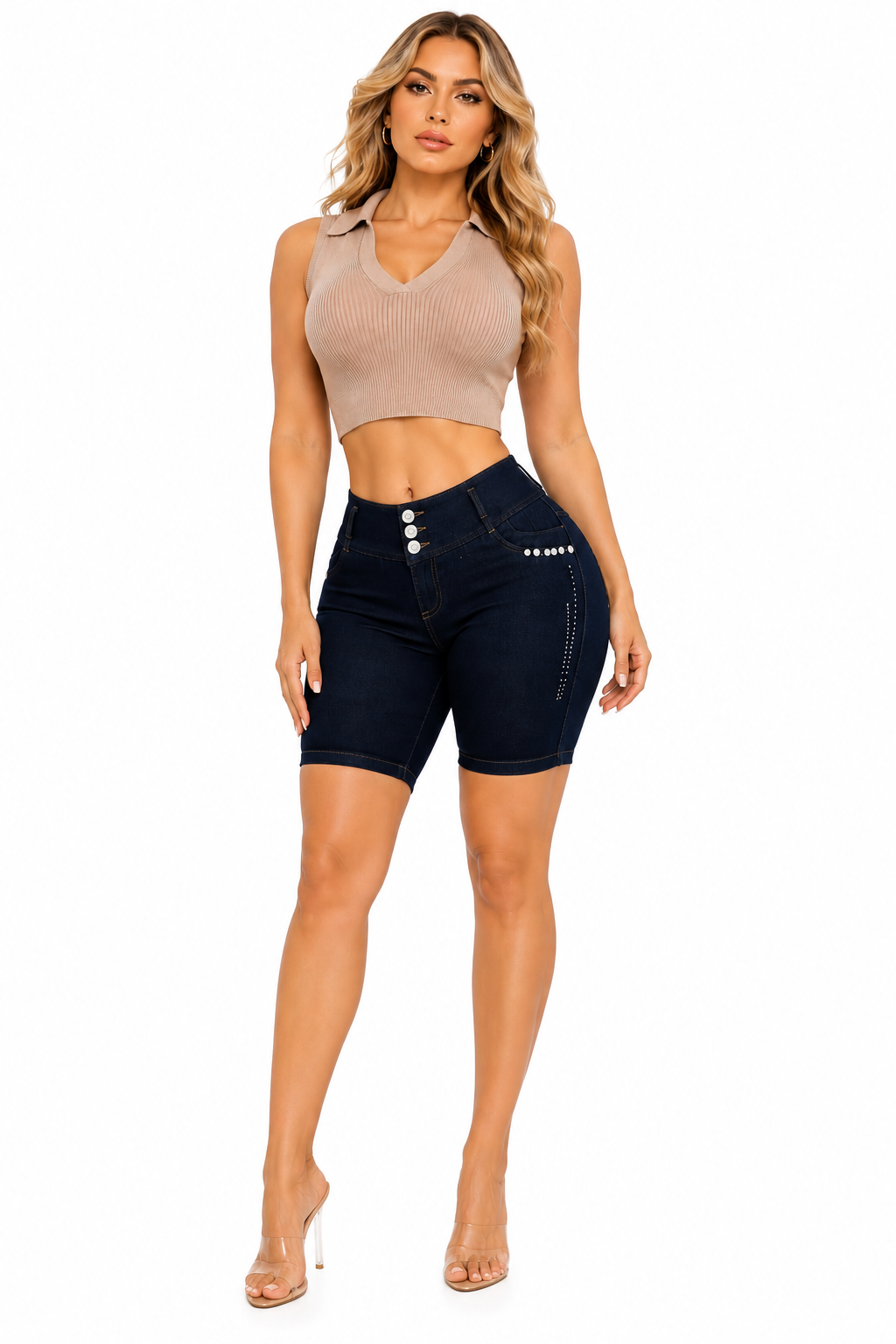 Stretch Denim Lift Set - MAYA DARK BLUE