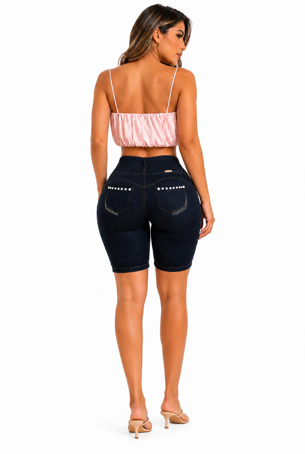 Stretch Denim Lift Set - SARA DARK BLUE