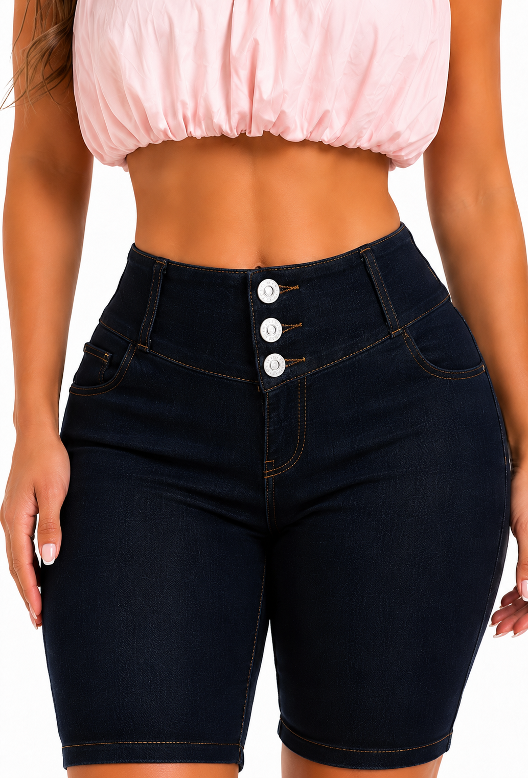 Stretch Denim Lift Set - SARA DARK BLUE