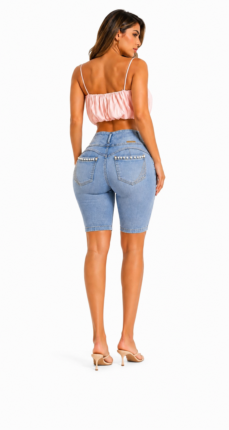 Stretch Denim Lift Set - SARA LIGH BLUE