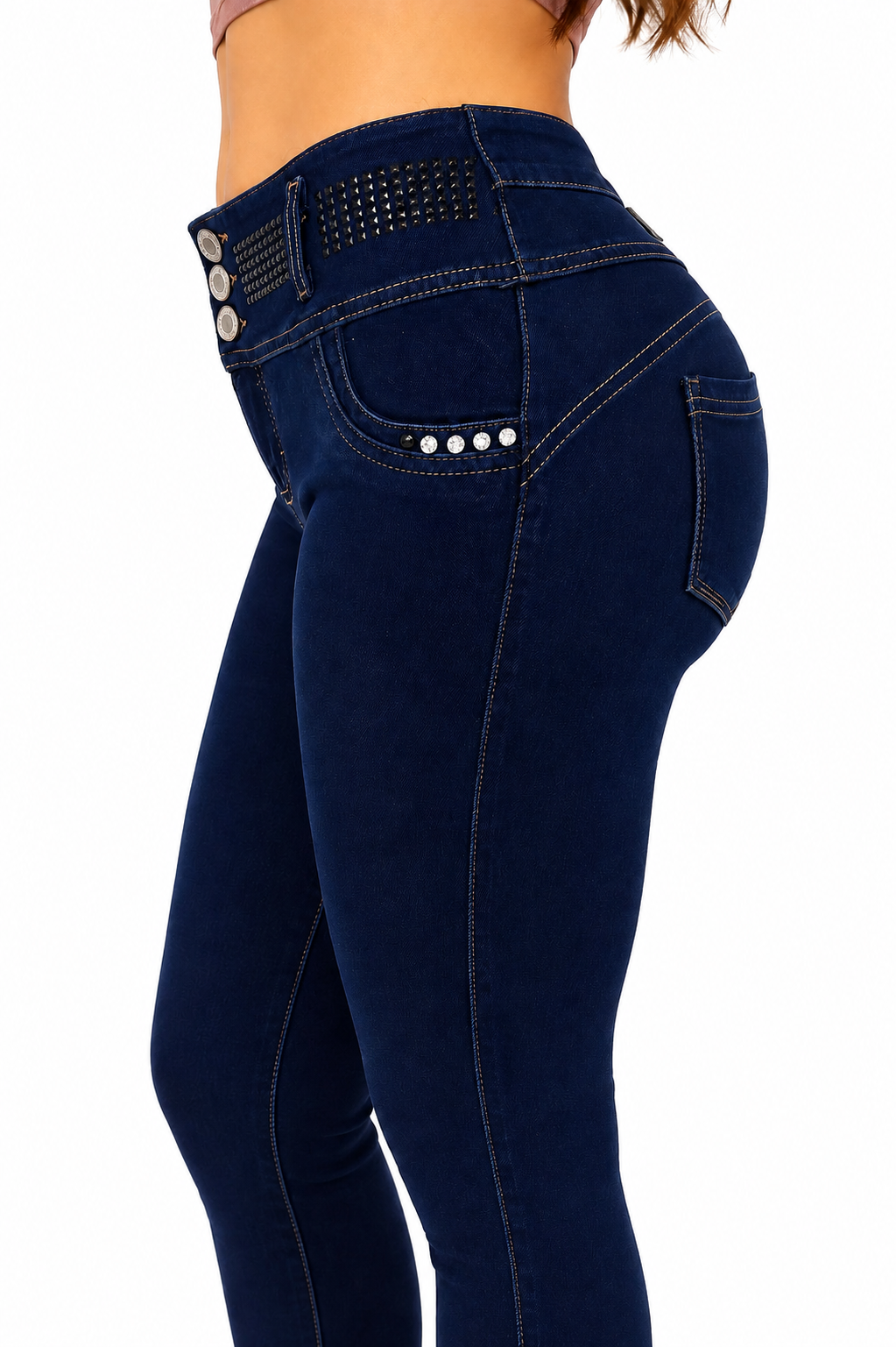 High-Waisted Push-Up - MARY DARK BLUE