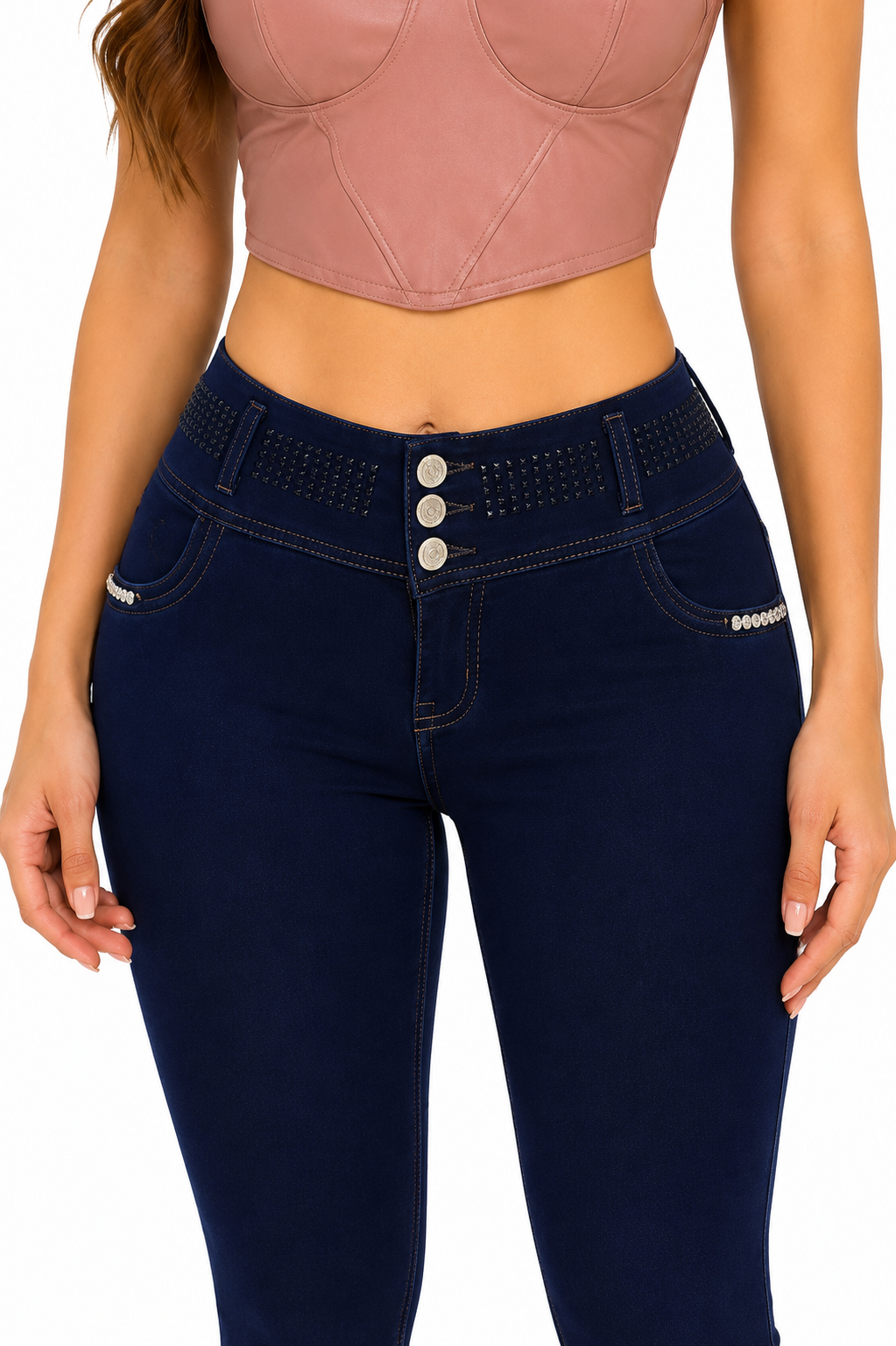 High-Waisted Push-Up - MARY DARK BLUE