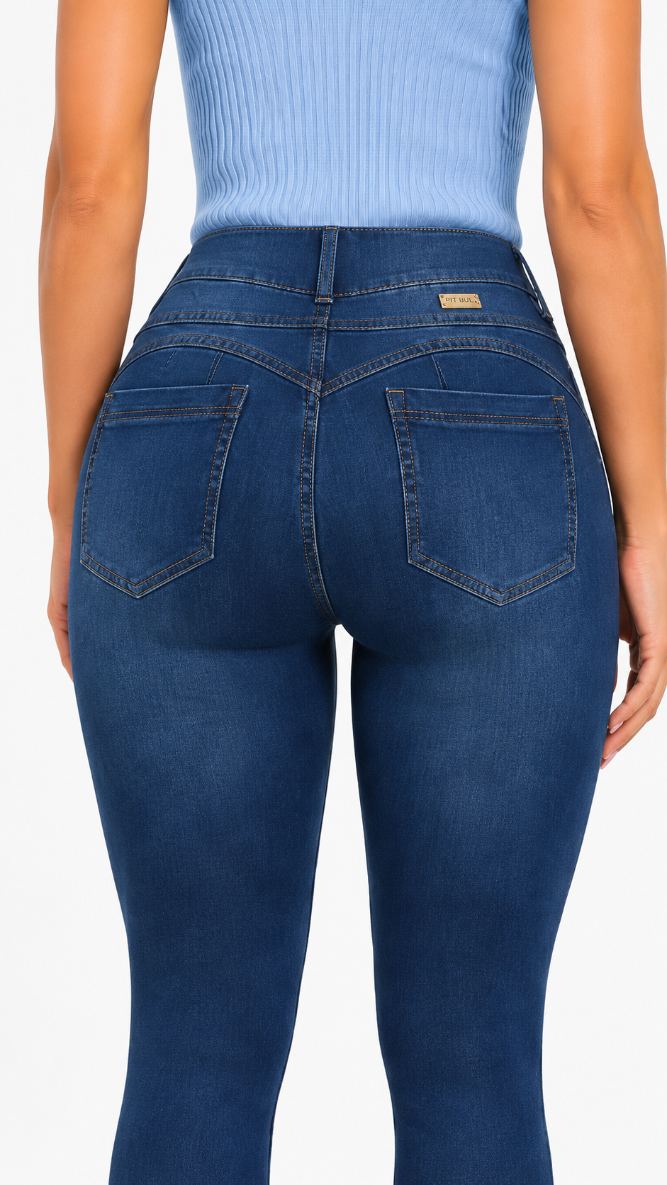 High-Waisted Push-Up - CLARA MEDIUM BLUE