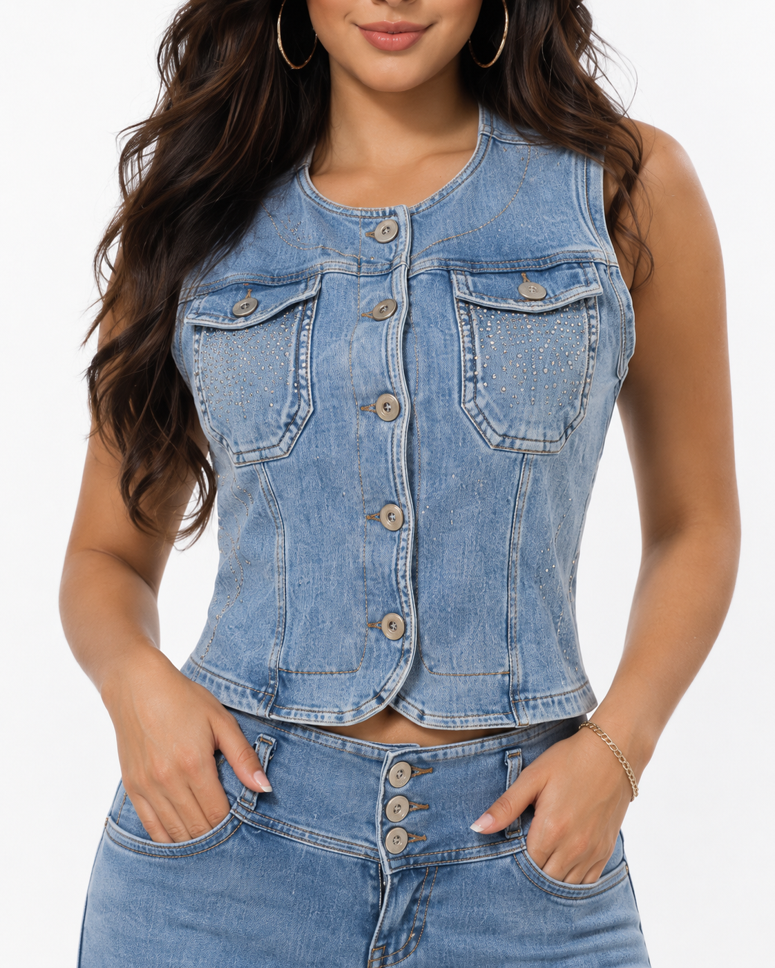 Denim Lifting Set – High Quality and Full Elasticity - S1012 LIGH BLUE