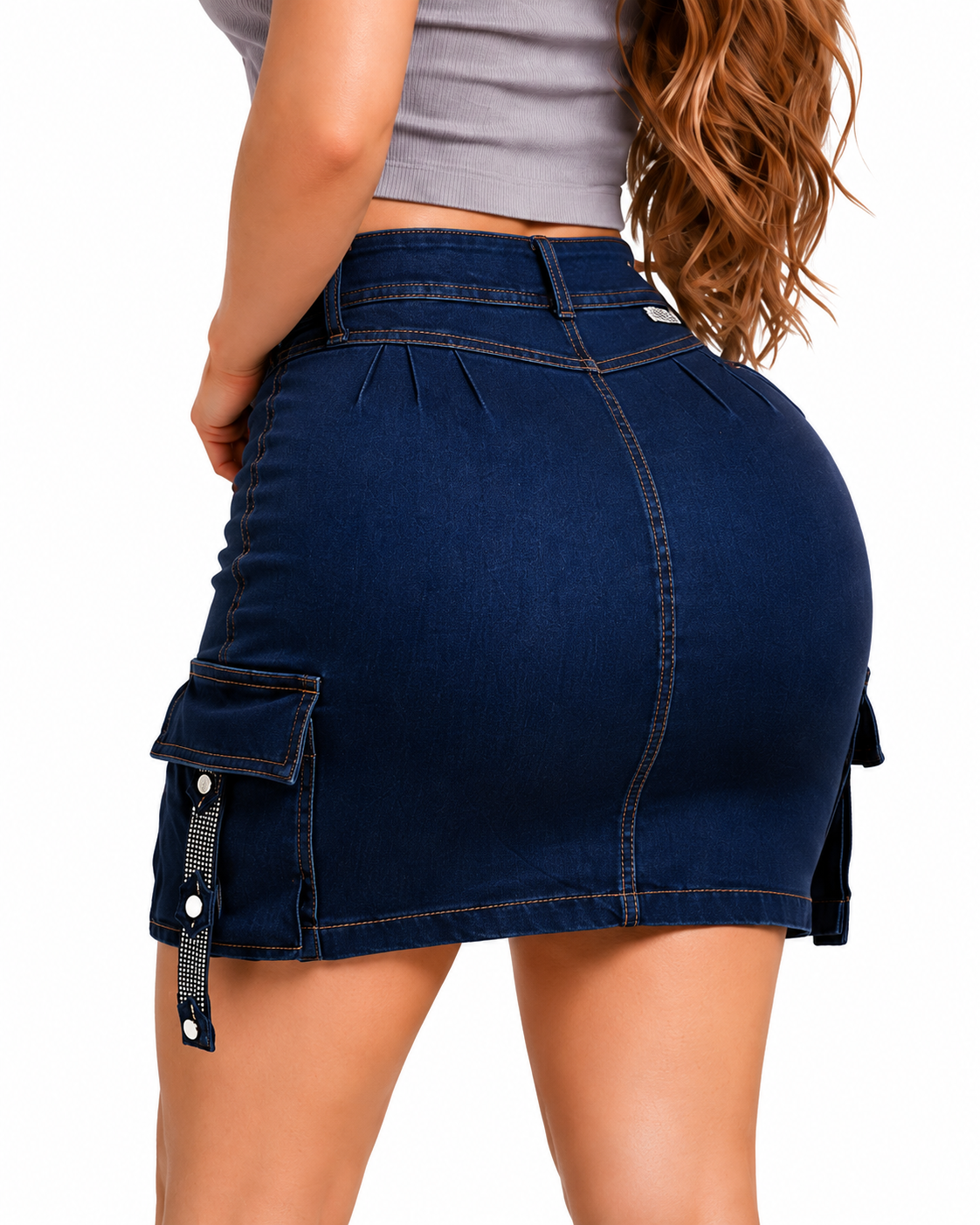 High-Waisted Skorts - S1015 DARK BLUE