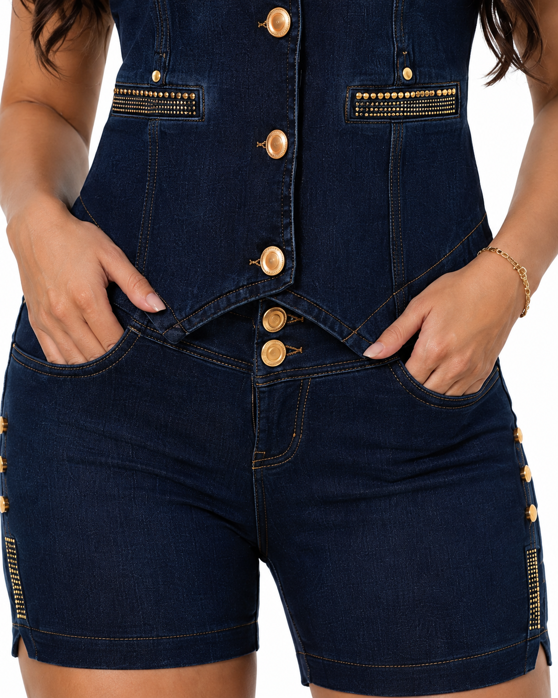 Denim Lifting Set – High Quality and Full Elasticity - S1032 DARK BLUE