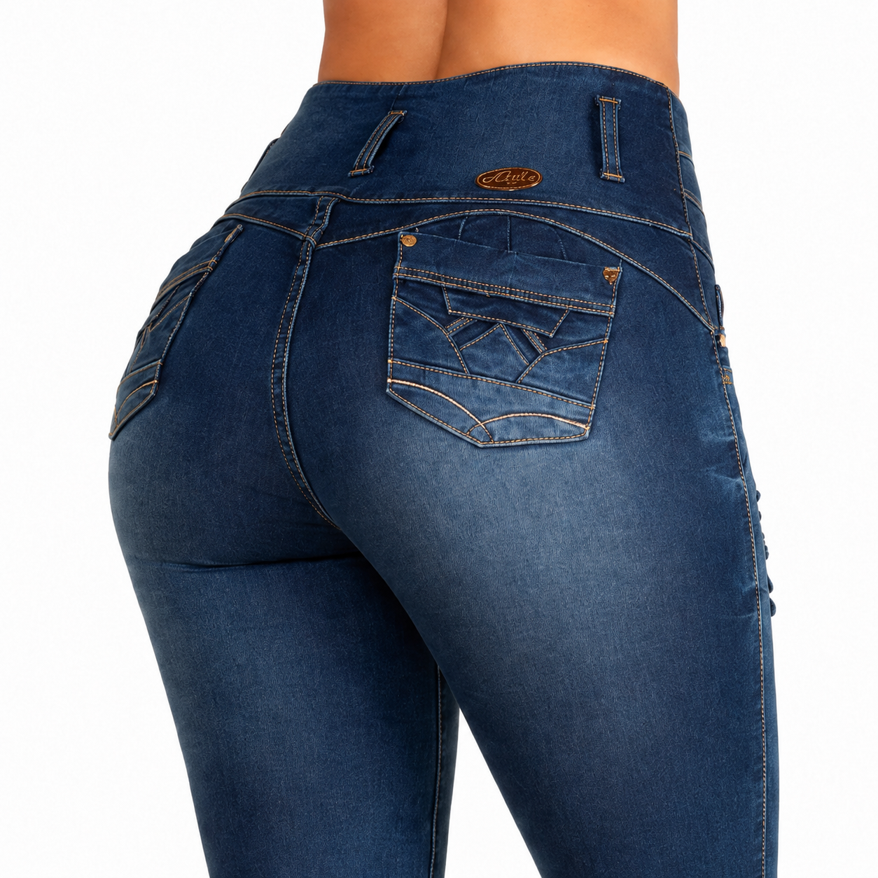 BUTT LIFTING JEANS DISTRESSED BLUE TK440