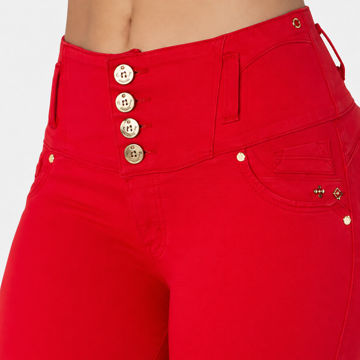 JEANS LEVANTACOLA ROJO TK458