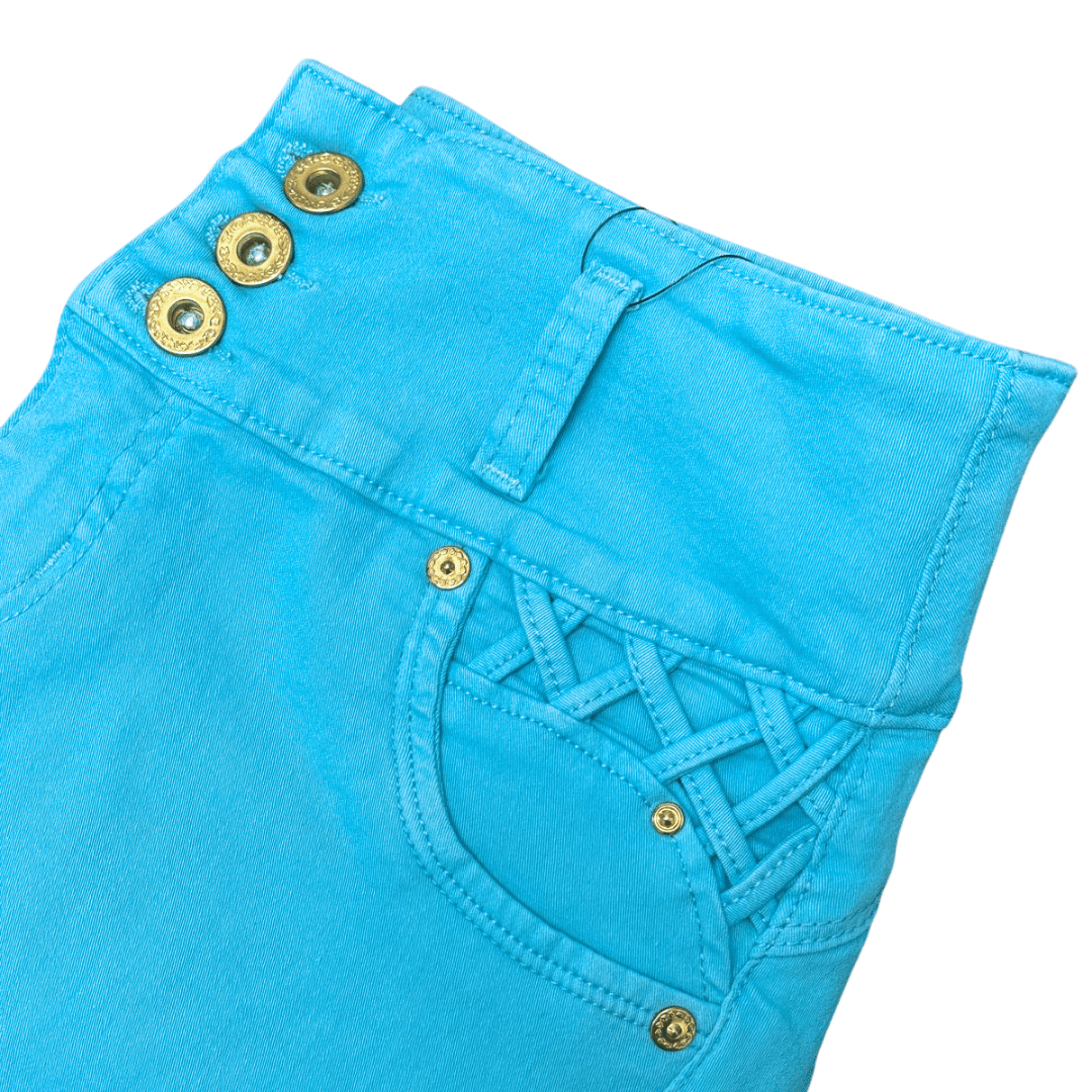 BUTT LIFTING JEANS TURQUOISE TK190