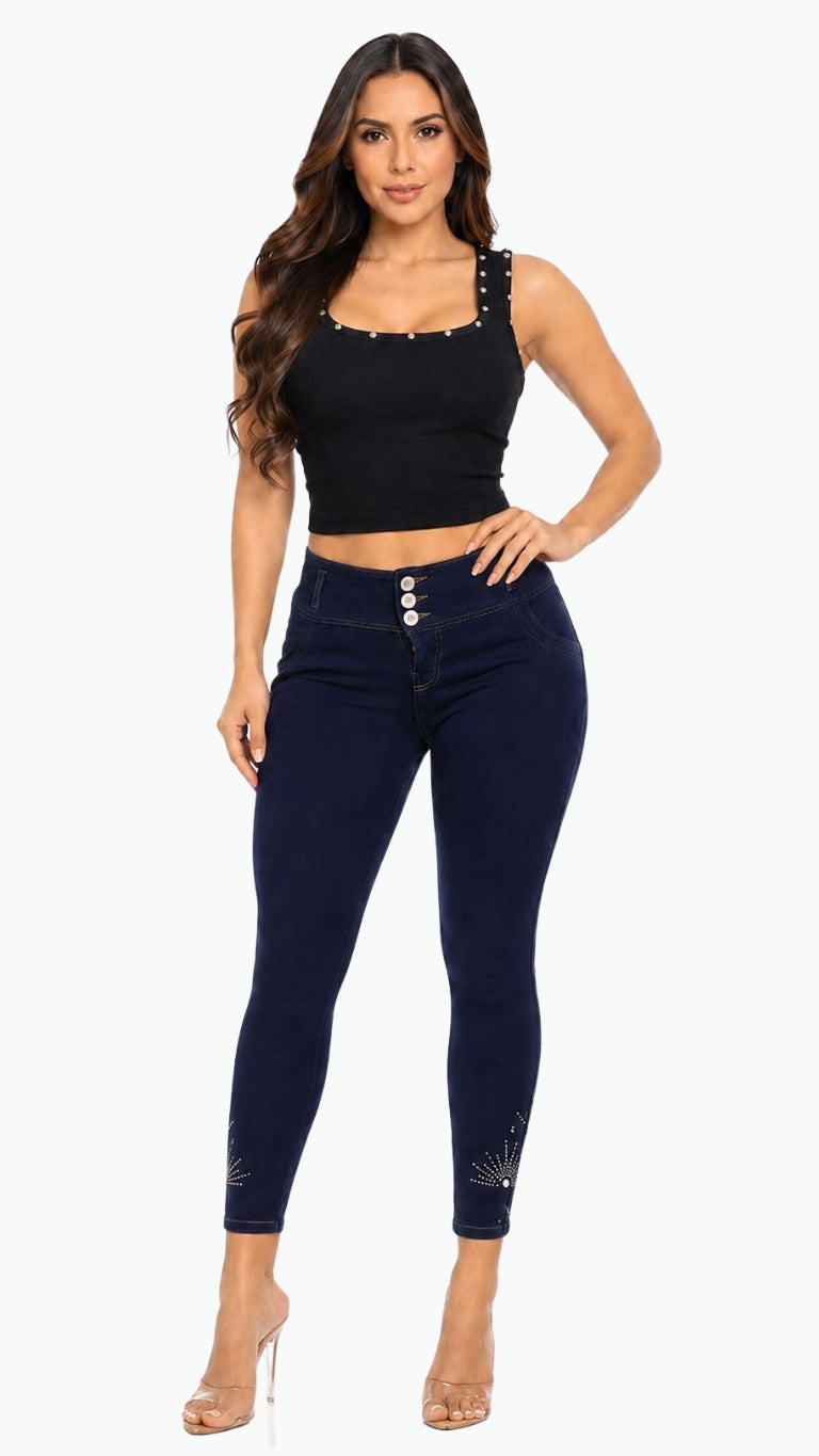 High-Waisted Push-Up - GRACE DARK BLUE
