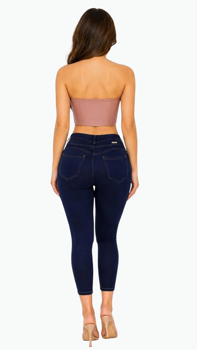 High-Waisted Push-Up - MARY DARK BLUE